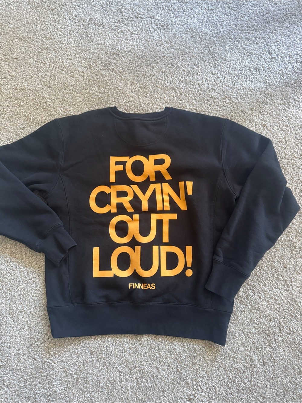 FINNEAS For Cryin’ Out Loud! Black Crewneck Sweatshirt Official Merch